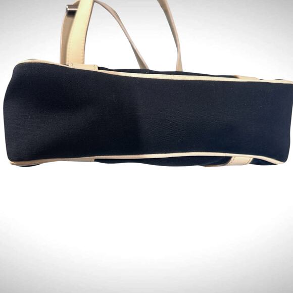 Vintage Fendi Mini Boston Top Handle Bag Navy Blue Satchel Luxury Travel Preppy - Picture 14 of 16
